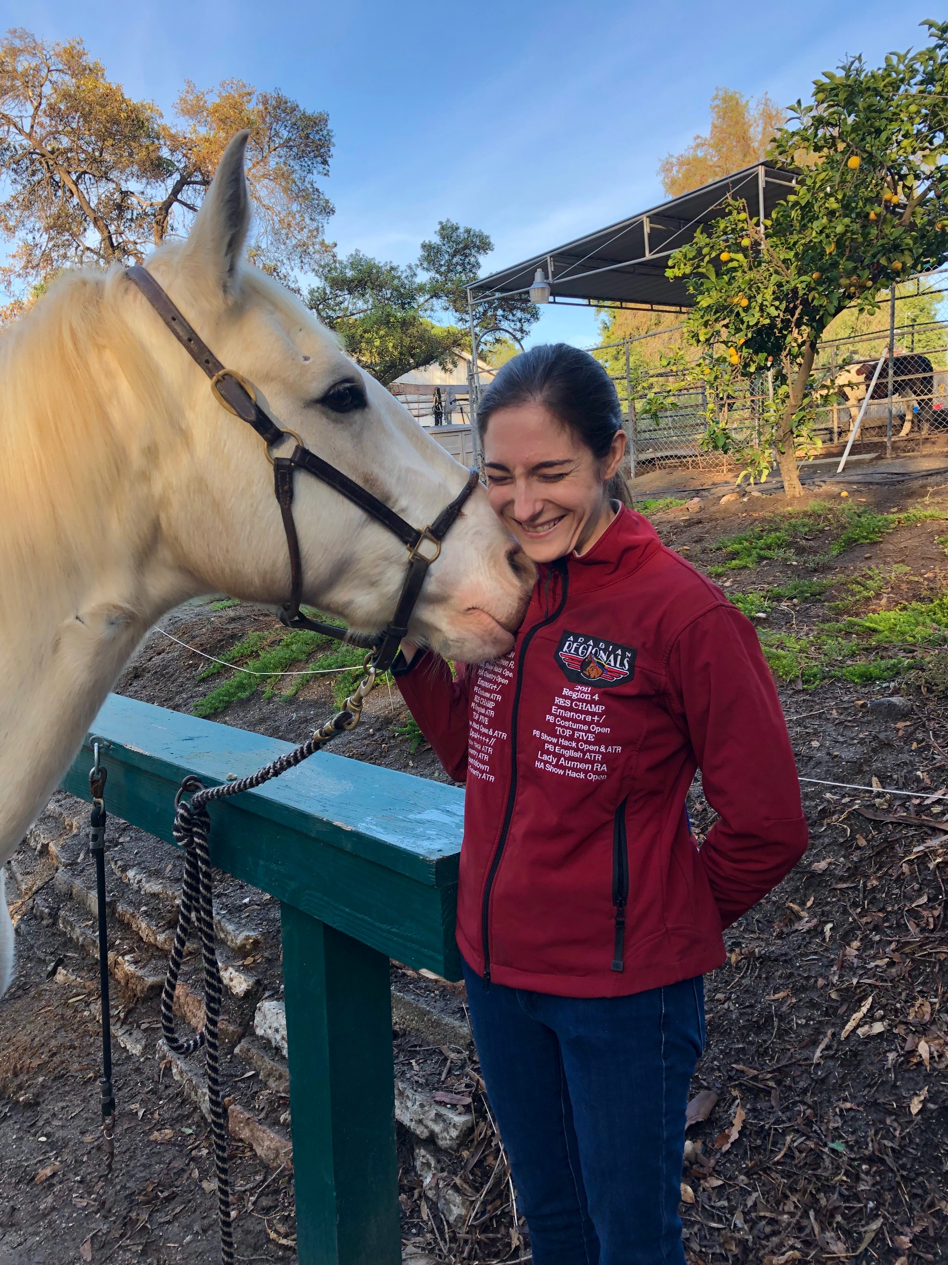 Gale Lucas together with her horse.