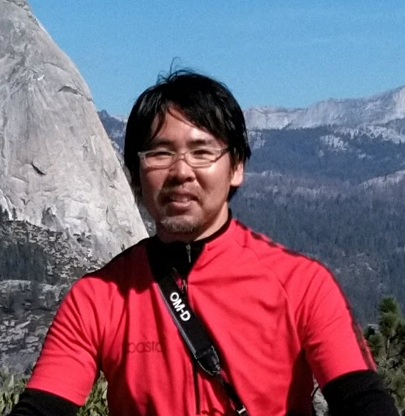 Kazunori prepared to mountain climb.